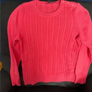 Talbots Bright Pink Crew Neck Sweater